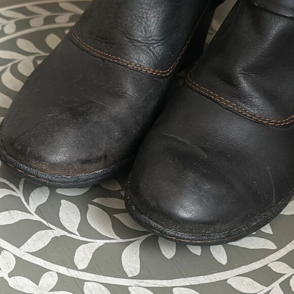 b.o.c. Black & Brown Western Ankle Boots with Chunky Heel Sz 9 - Picture 10 of 12